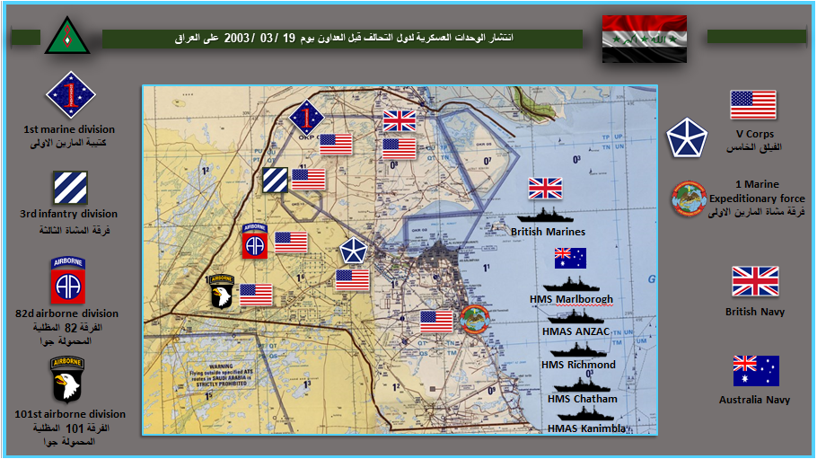 انفتاح تشكيلات التحالف قبل بدء العمليات 2003