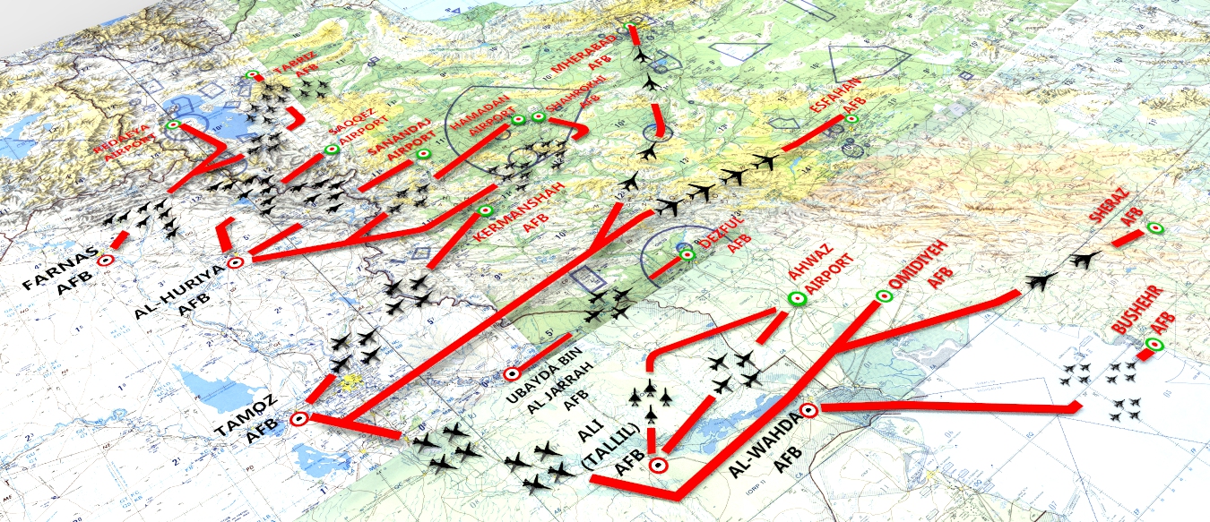 الضربة الجوية الشاملة ضد ايران في 22 ايلول 1980